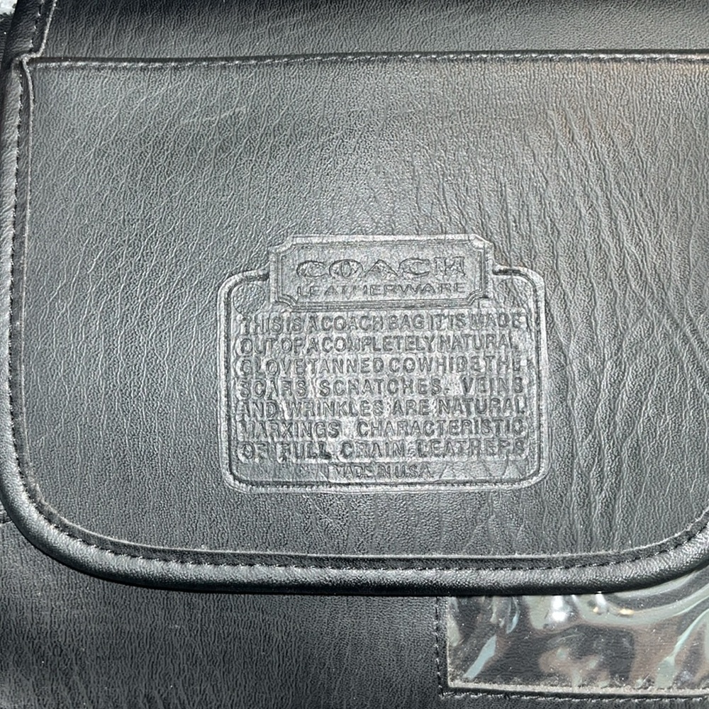 Vintage Coach Black Leather Slim Hippie Flap Costa Rica 9134 Crossbody Bag Purse - Picture 5 of 9
